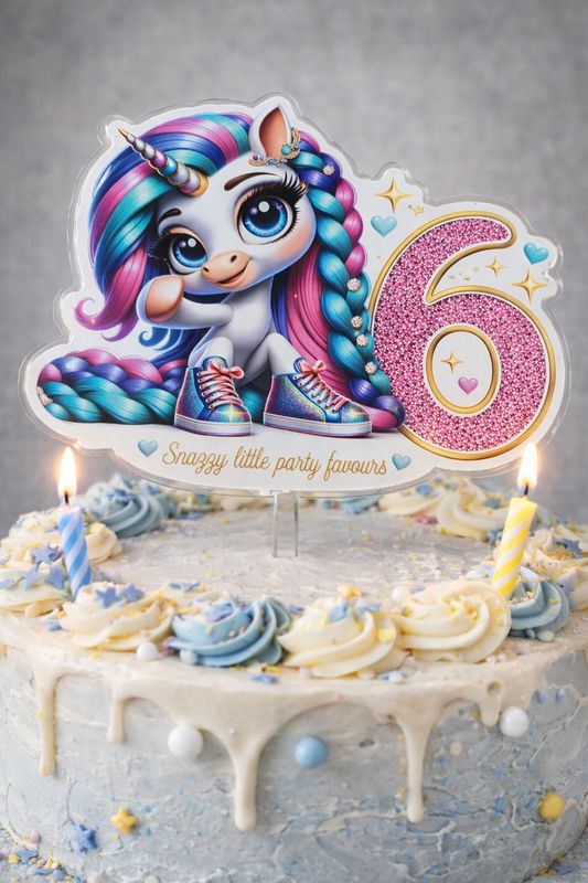 Unicorn Party Cake Topper | Birthday Cake Decor UK