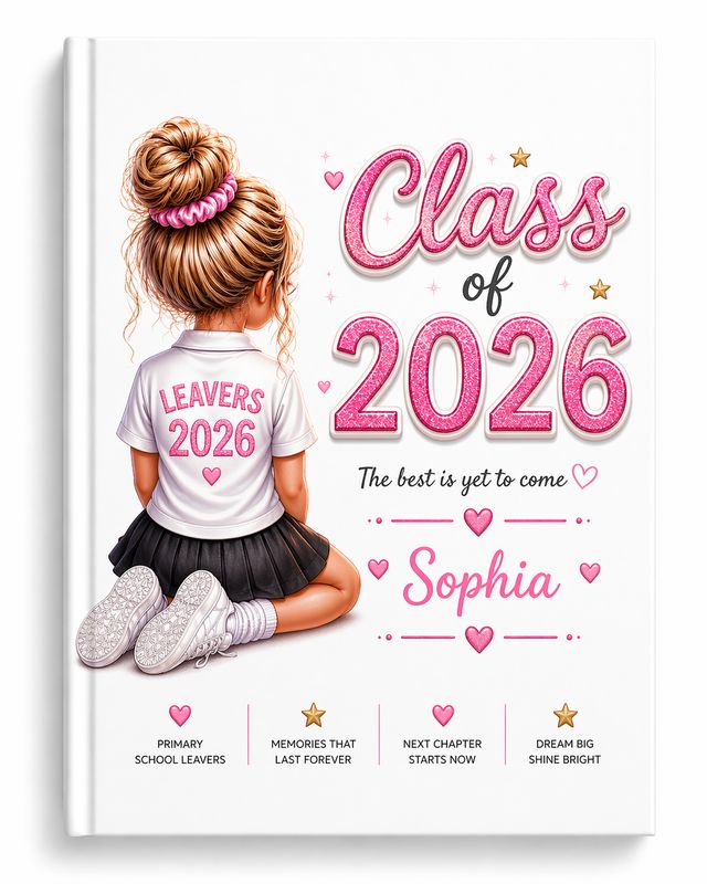 Personalised School Leavers Memory Book 2026 | Class of 2026 Gift | Primary School Leavers Keepsake | Custom Name Notebook UK