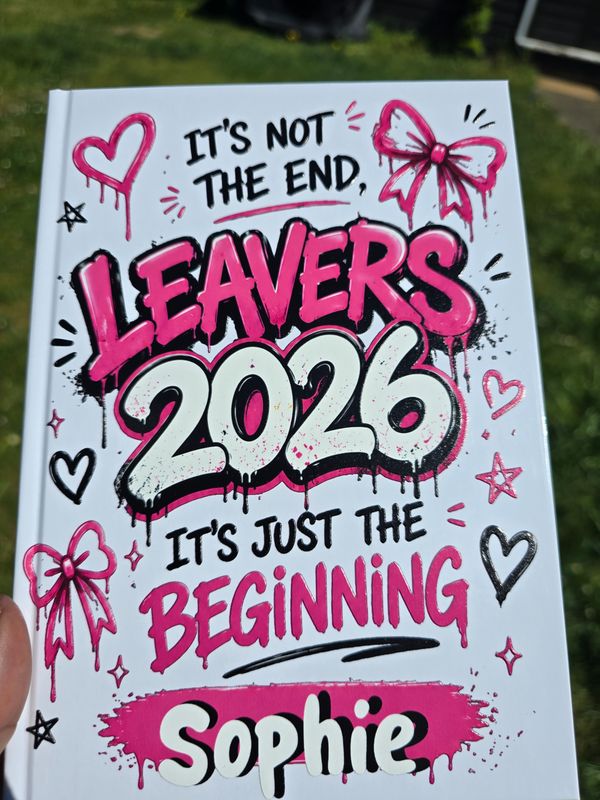 Personalised Leavers 2026 Memory Book | School Signing Book | End of Year Keepsake | Custom Name Gift | Year 6 Leavers