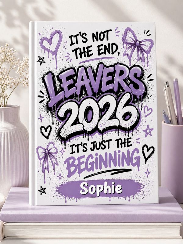 Personalised Leavers 2026 Memory Book | School Signing Book | End of Year Keepsake | Custom Name Gift | Year 6 Leavers
