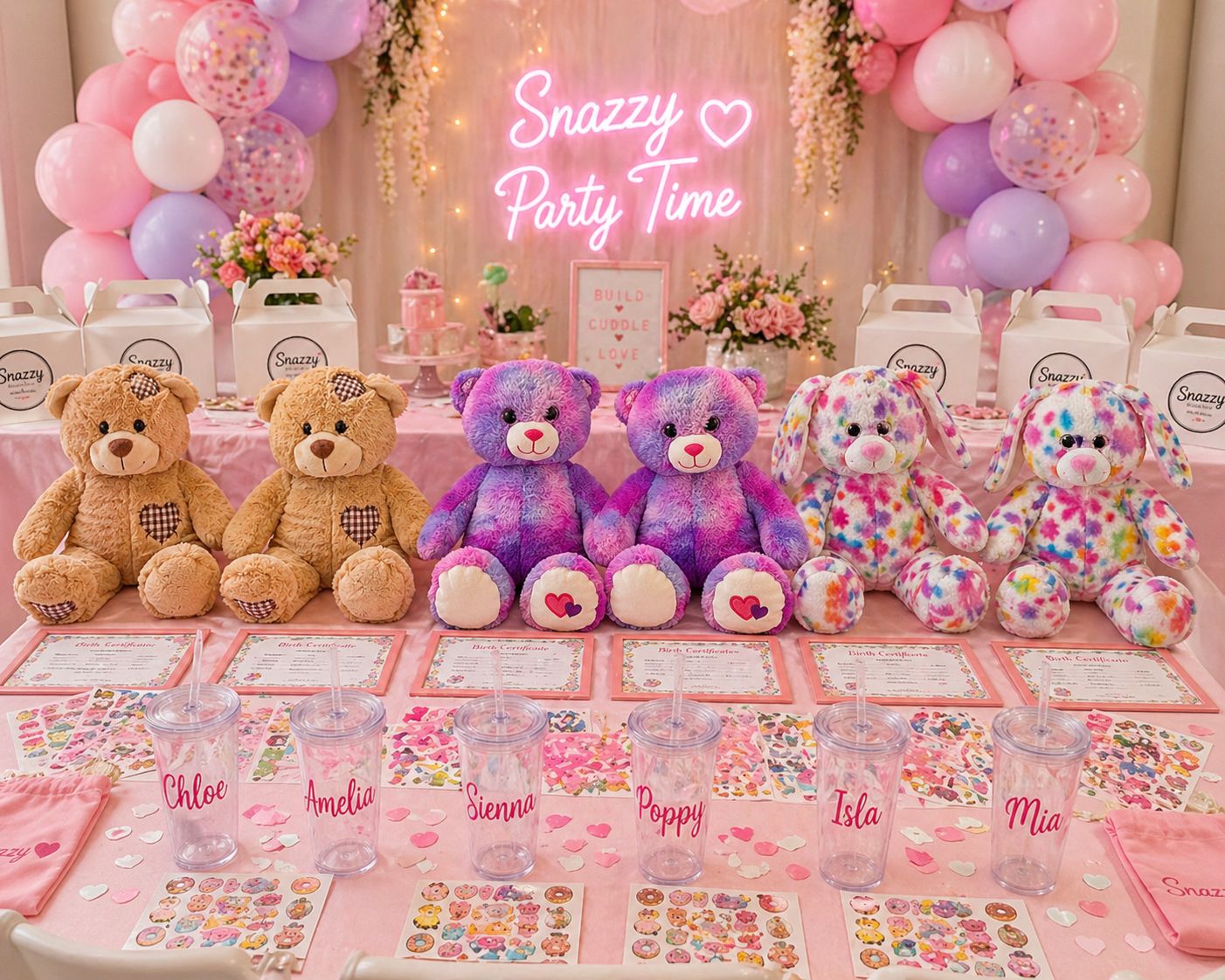 Snazzy Teddy Bear Party Kit (6 Guests)
