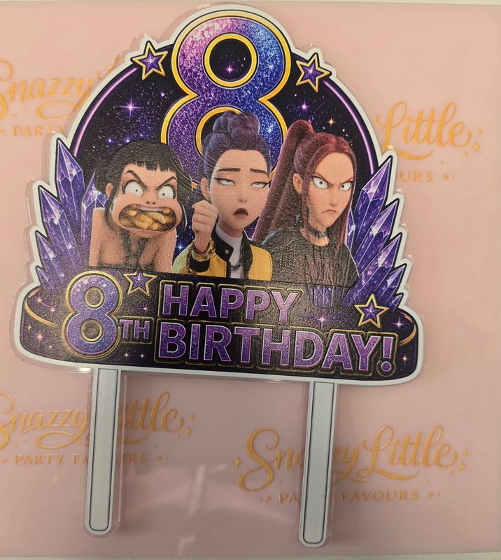 K-pop inspired 8th Birthday Cake Topper