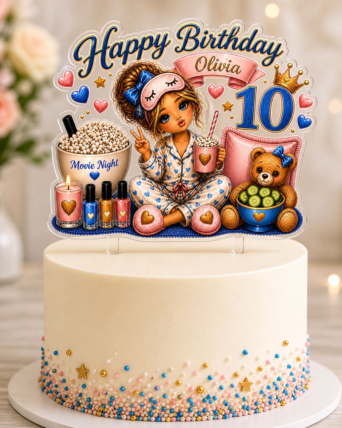 Pamper Party Cake Topper | Birthday Cake Decor UK Pamper Party Cake Topper | Birthday Cake Decor UK