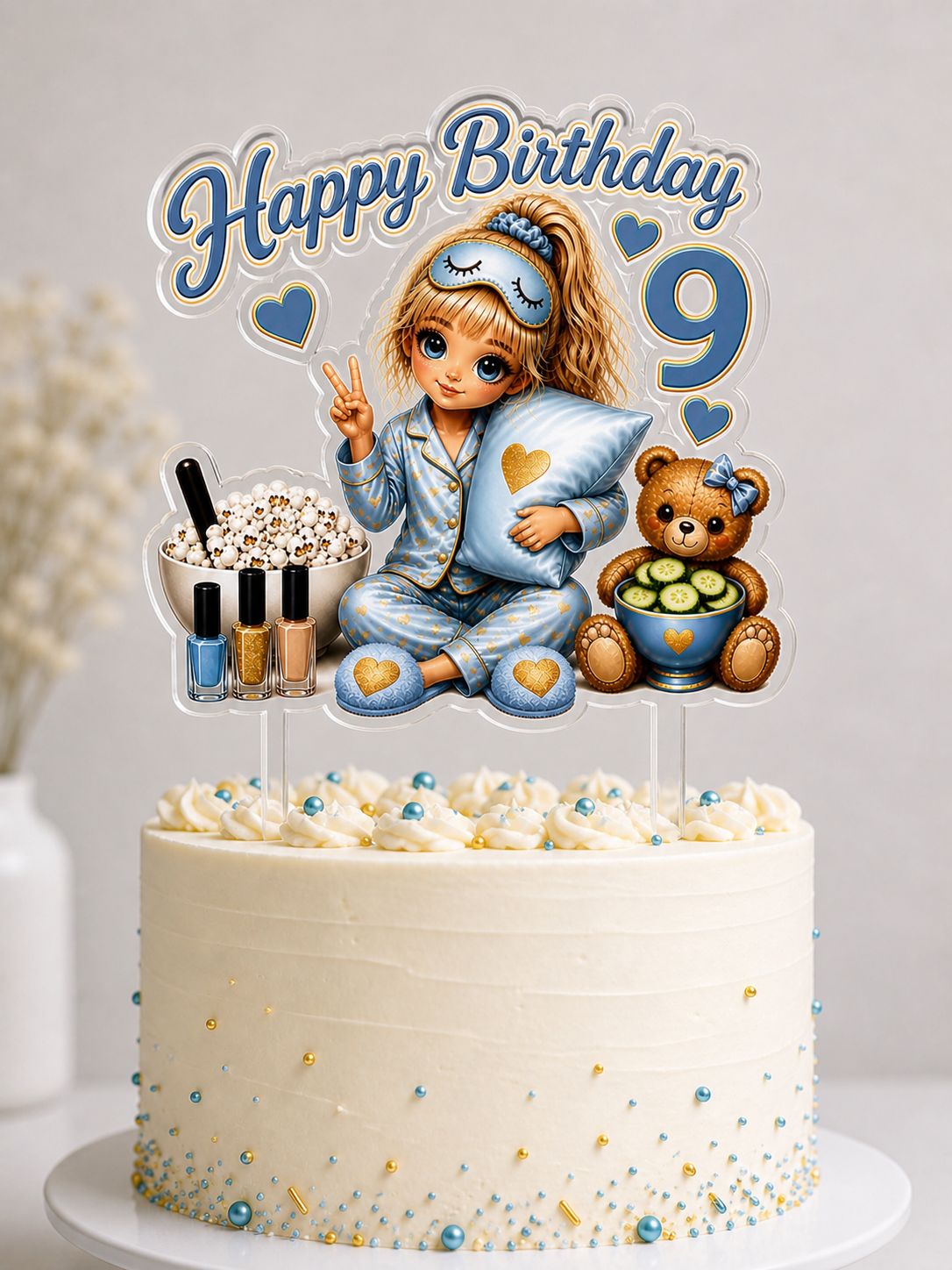 Pamper Party Cake Topper |  Birthday Cake Decor UK