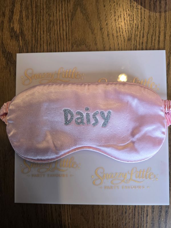 Personalised Satin Sleep Mask – Perfect party Favour 
