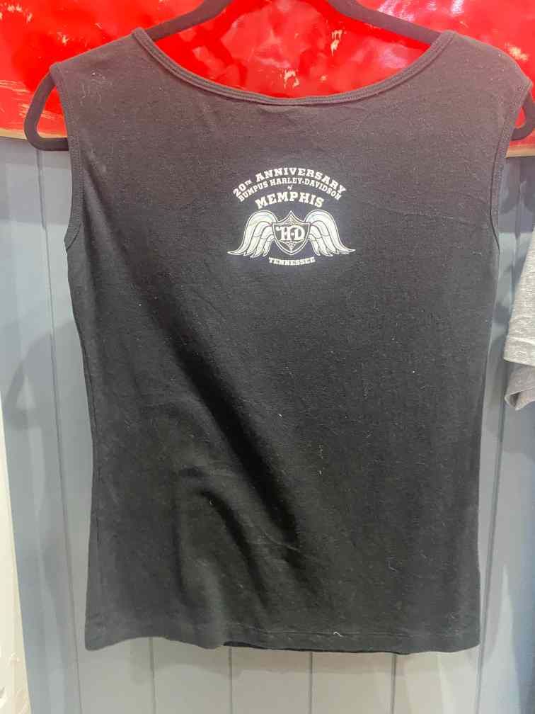 Black Vintage Harley Davidson Shirt Front View