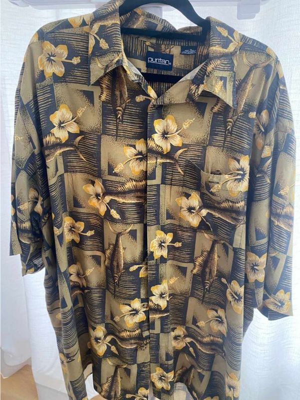 Vintage Hawaiian Shirt By Puritan Front View