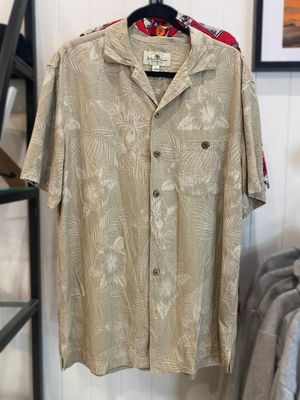 Vintage Silk Hawaiian Shirt By Island Shores Front View
