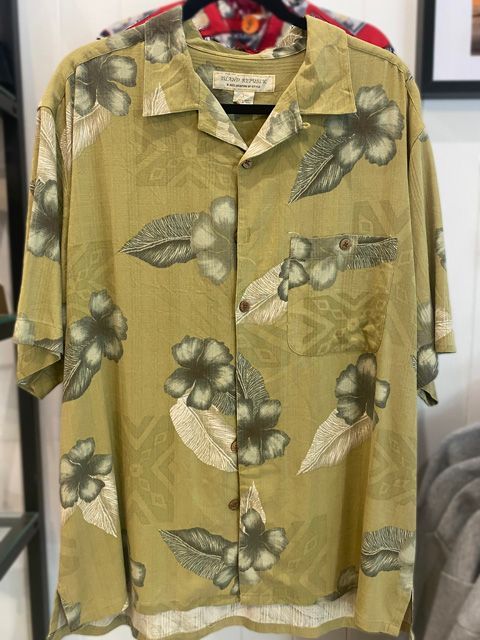Vintage Hawaiian Shirt By Island Republic Front View