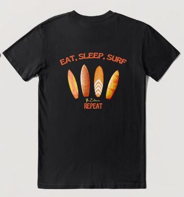 Eat Sleep Surf Repeat Black