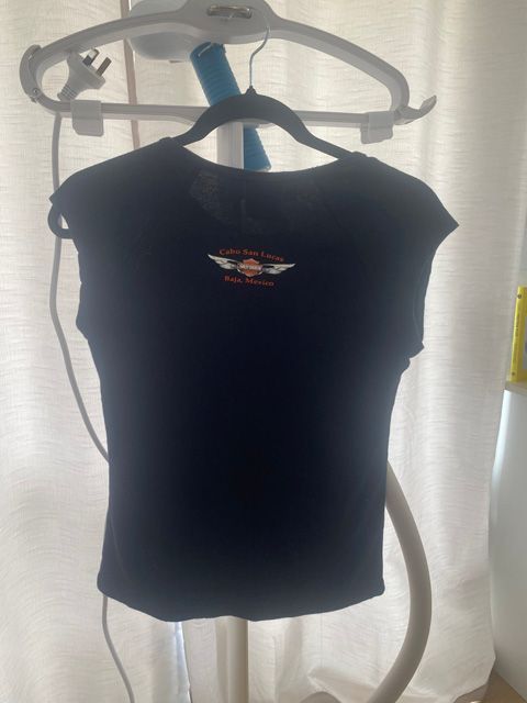 Black Ladies Vintage Harley Davidson - Baja Mexico Front View