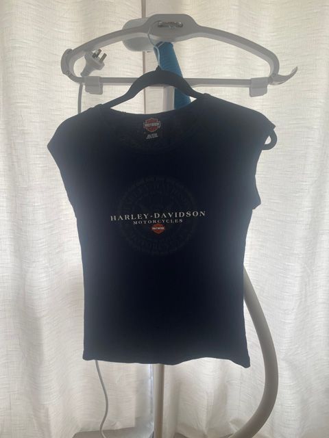 Black Ladies Vintage Harley Davidson - Baja Mexico Front View