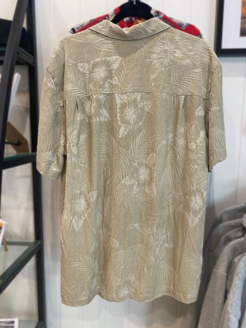 Vintage Silk Hawaiian Shirt By Island Shores Front View