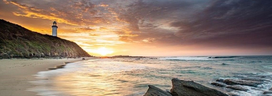 Norah Head Lighthouse - Panoramic 40x120cm On Canvas