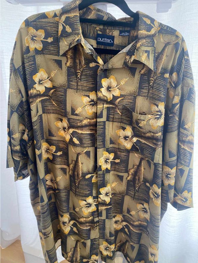 Vintage Hawaiian Shirt By Puritan Front View