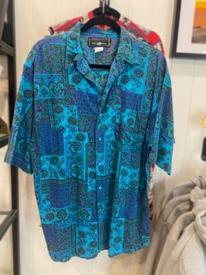 Vintage Hawaiian Shirt by Code Zero Vintage Hawaiian Shirt By Code Zero Front View