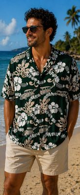 Basix Vintage Hawaiian Shirt (XL)