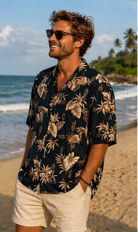 Batek Bay Black Vintage Hawaiian Shirt (L) Batek Bay Black Vintage Hawaiian Shirt (L)