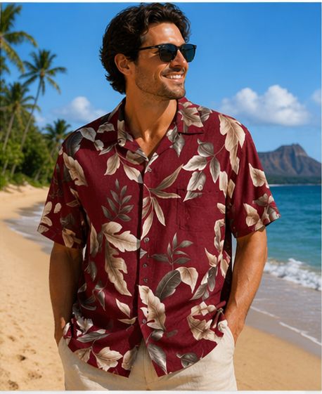 Croft & Barrow Red Vintage Hawaiian Shirt Croft & Barrow Red Vintage Hawaiian Shirt