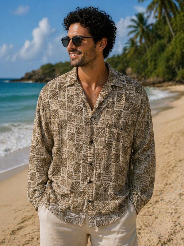 Natural Issue Longsleeve Vintage Hawaiian Shirt (XL) Natural Issue Longsleeve Vintage Hawaiian Shirt (XL)