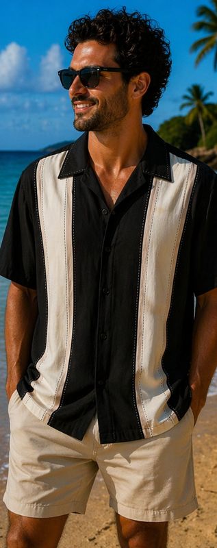 Steve & Barry Black & White Vintage Hawaiian Shirt (XL) Steve & Barry Black & White Vintage Hawaiian Shirt (XL)