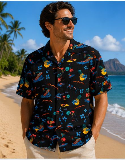 Adidas Vintage Hawaiian Shirt (Small) Adidas Vintage Hawaiian Shirt (Small)