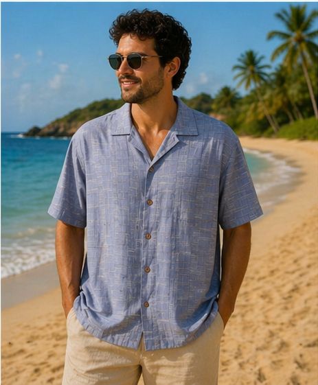 Batek Bay Vintage Hawaiian Shirt (L) Batek Bay Vintage Hawaiian Shirt (L)