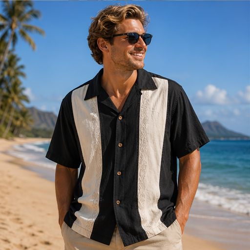 Cuba Vera Black & White Vintage Hawaiian Shirt (S) Cuba Vera Black & White Vintage Hawaiian Shirt (S)