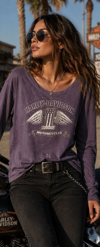 Harley Davidson Dark Blue Longsleeve T-Shirt (M) Harley Davidson Dark Blue Longsleeve T-Shirt (M)