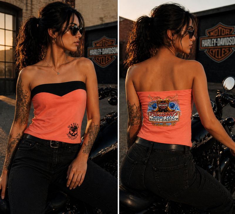 Harley Davidson Tube Top Pink Music City Nashville, Tennessee (XL) Harley Davidson Tube Top Pink Music City Nashville, Tennessee (XL)