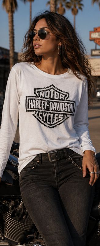 Harley Davidson Bartel LA California Combined White Longsleeve T-Shirt (XL) Harley Davidson Bartel LA California Combined White Longsleeve T-Shirt (XL)
