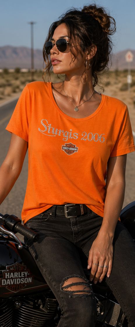 Harley Davidson Sturgis 2006 Orange T-Shirt (XL)