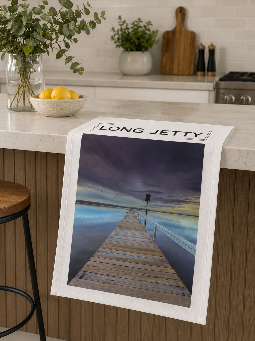 Long Jetty Tea Towel