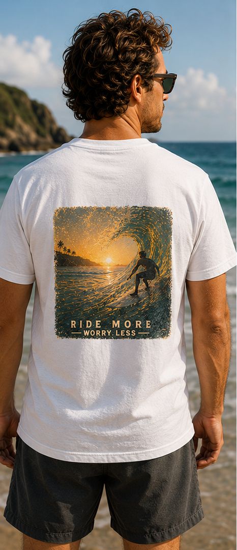 Vintage Look "Surfer in the Wave" T-Shirt (Unisex)