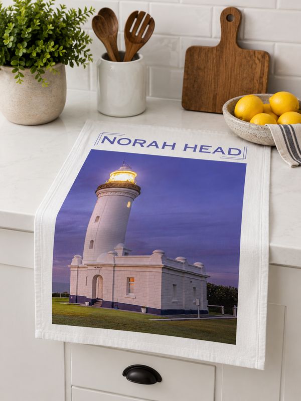 Norah Head Blue Hour Tea Towel