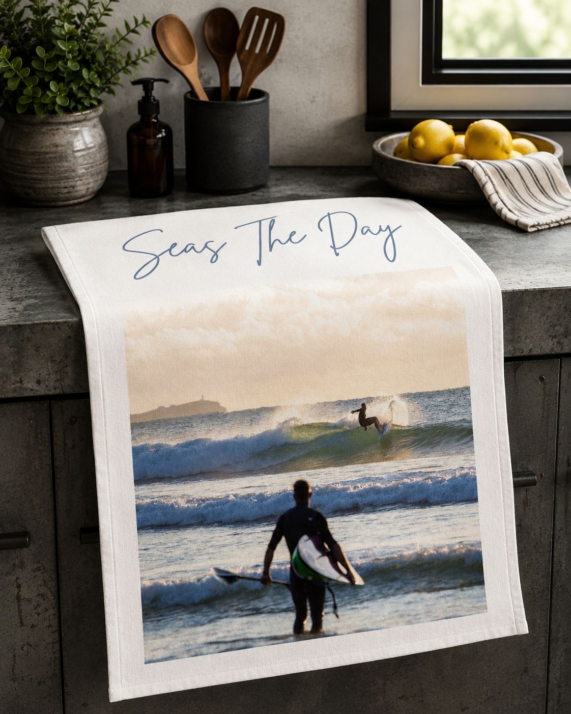 Sea's The Day Tea Towel
