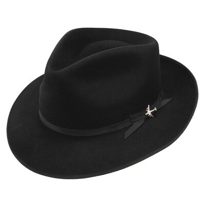 極美品 STETSON STRATOLINER ST970 58cm ブラック Stetson Stratoliner – Hollywood Hatters