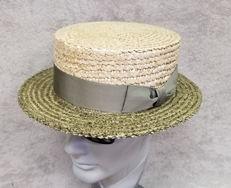 Sailor Straw 2 Tone Olive