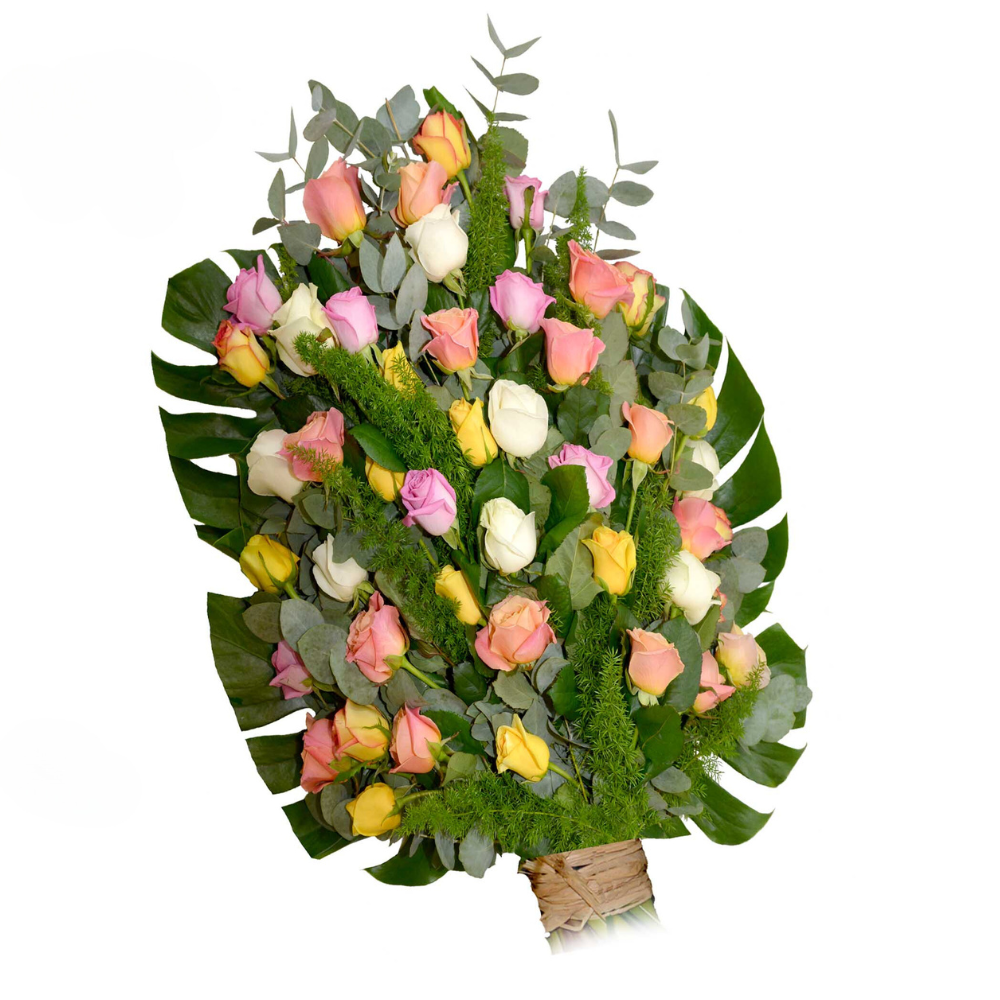 Panier fleurs variées