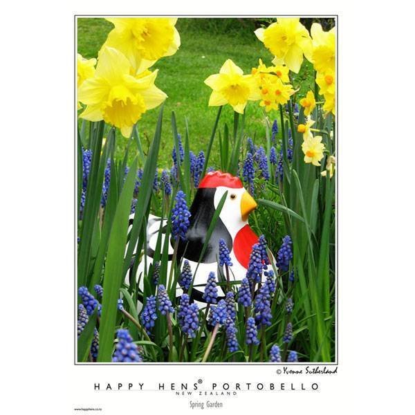 Happy Hen Poster Spring Garden Happy Hen Poster Spring Garden