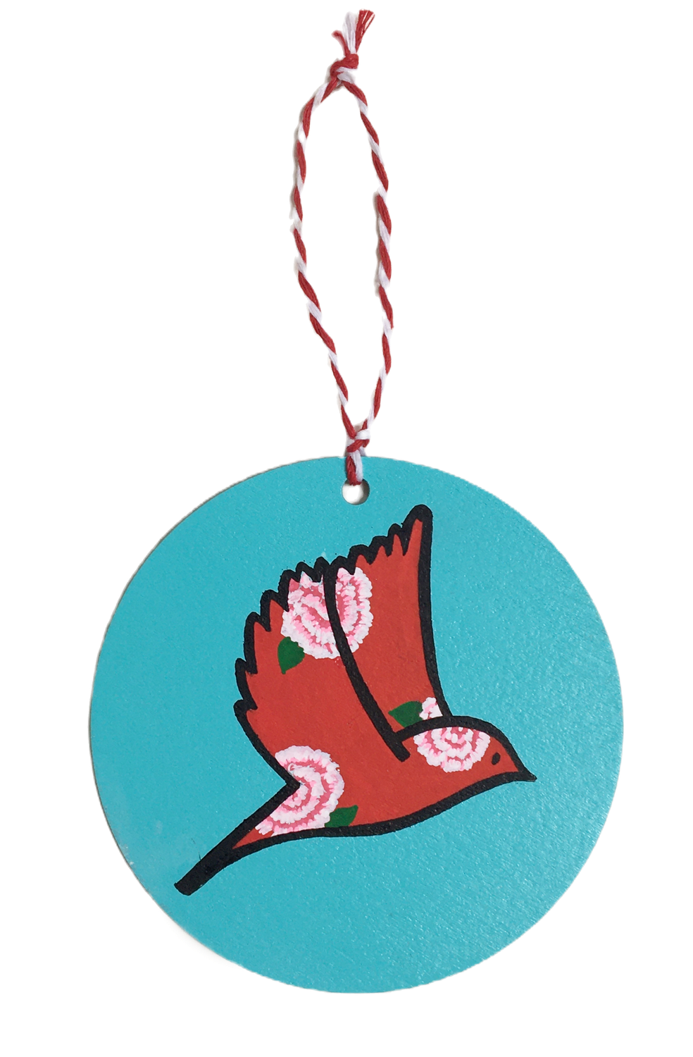 BIRDY ROUGE FOND BLEU