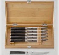 Shun Steak Knife SET with Bamboo Presentation Box