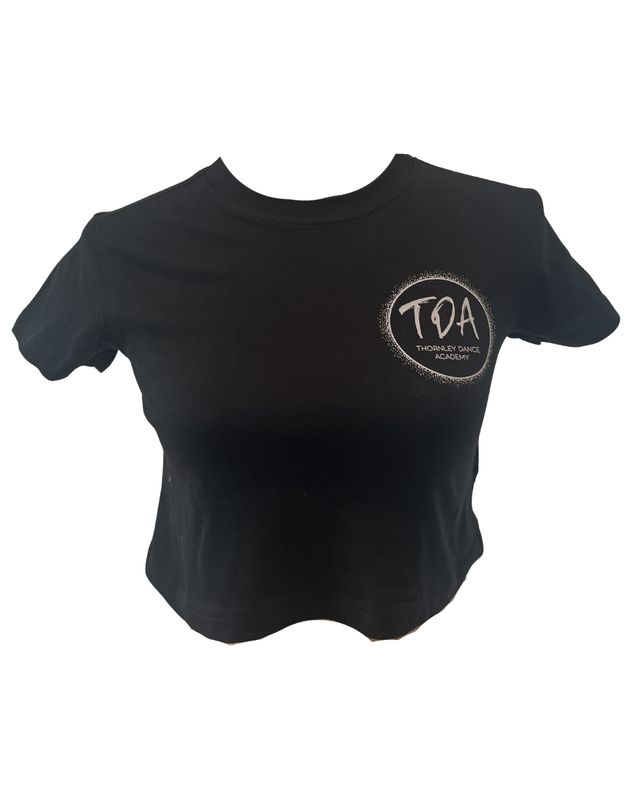 TDA Street Crew Crop Top & T-Shirt – Black