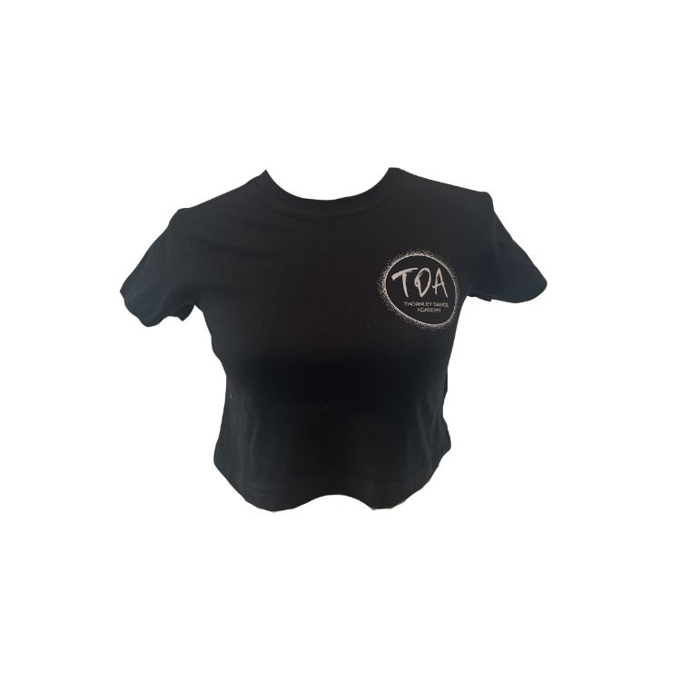 TDA Street Crew Crop Top & T-Shirt – Black