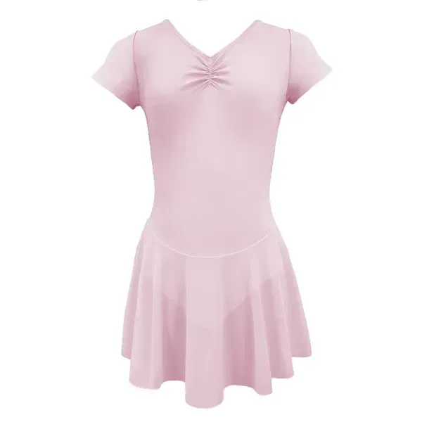 Pink Class Leotard with Voile Skirt attached