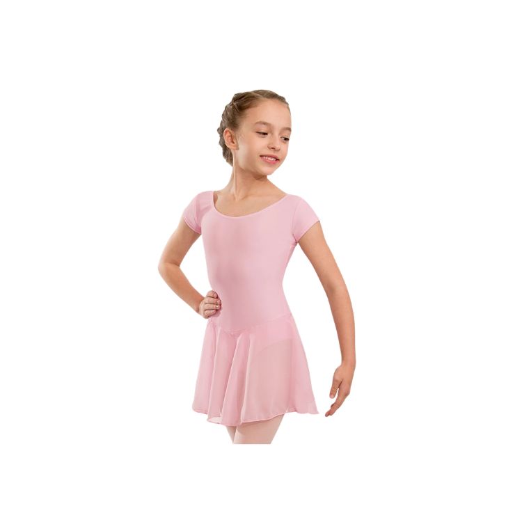 Infant Pink Class Leotard with Voile Skirt