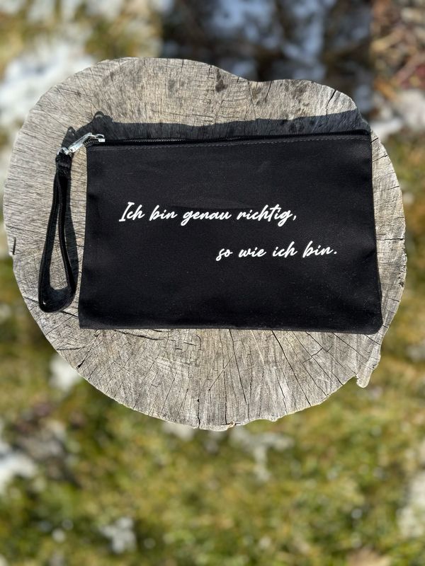 Stoff Kosmetiktasche schwarz