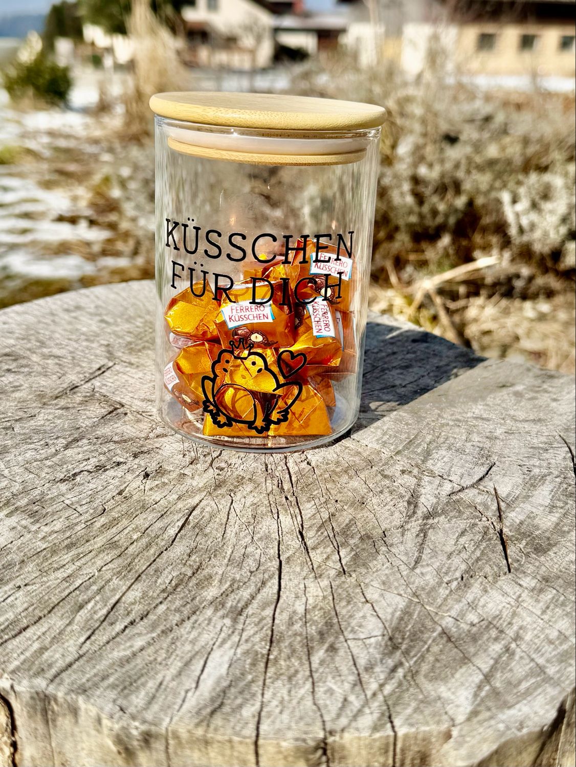 Glasdose - Küsschen für dich