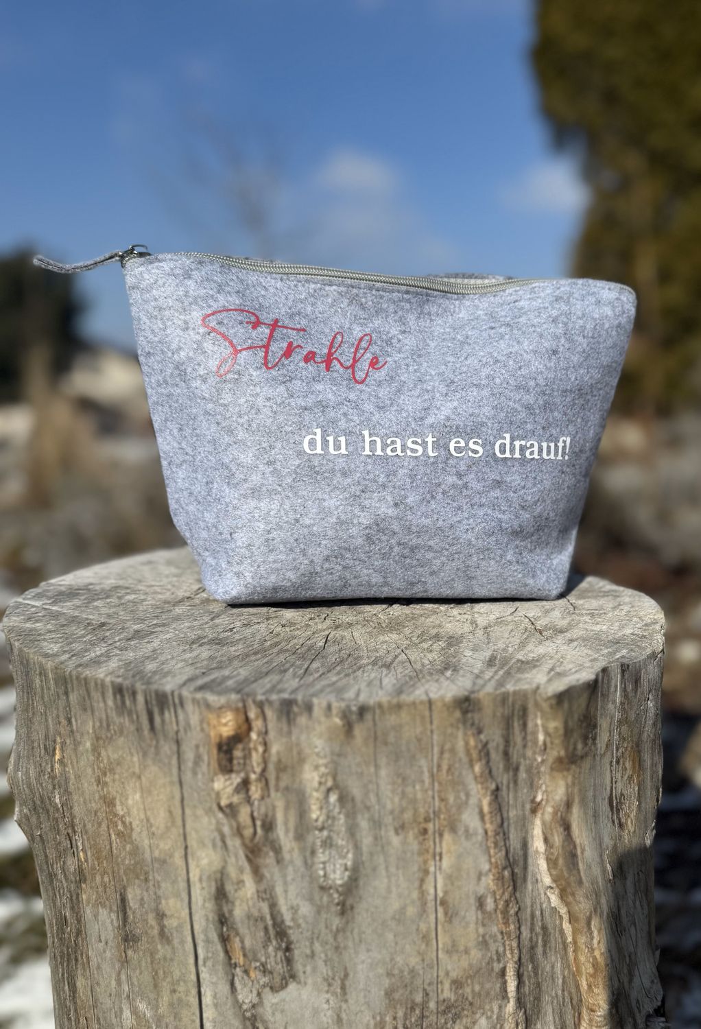 Kosmetiktasche - Strahle, du hast es drauf