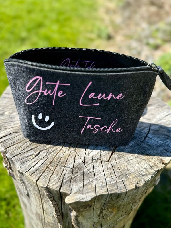 Kosmetiktasche - Gute Laune Tasche